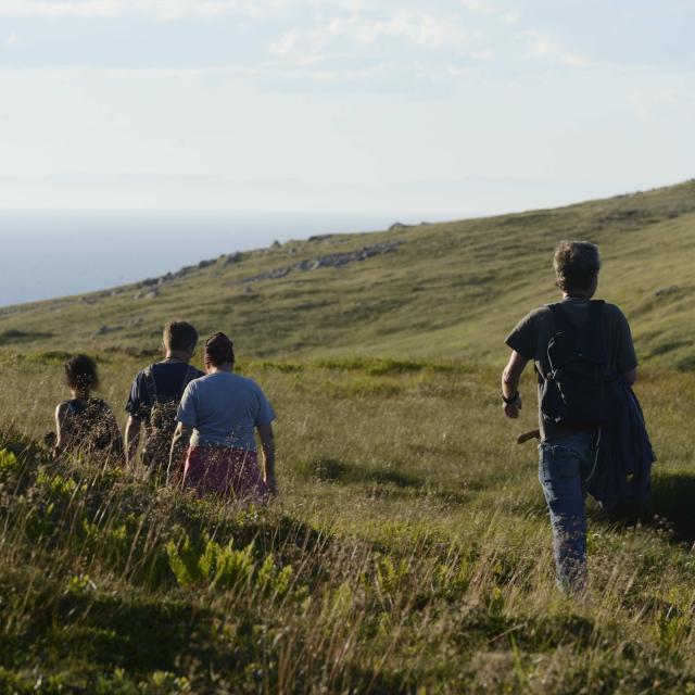 Balade pédestre au coucher du soleil dans le Cap de Miquelon, le 1 août 2016